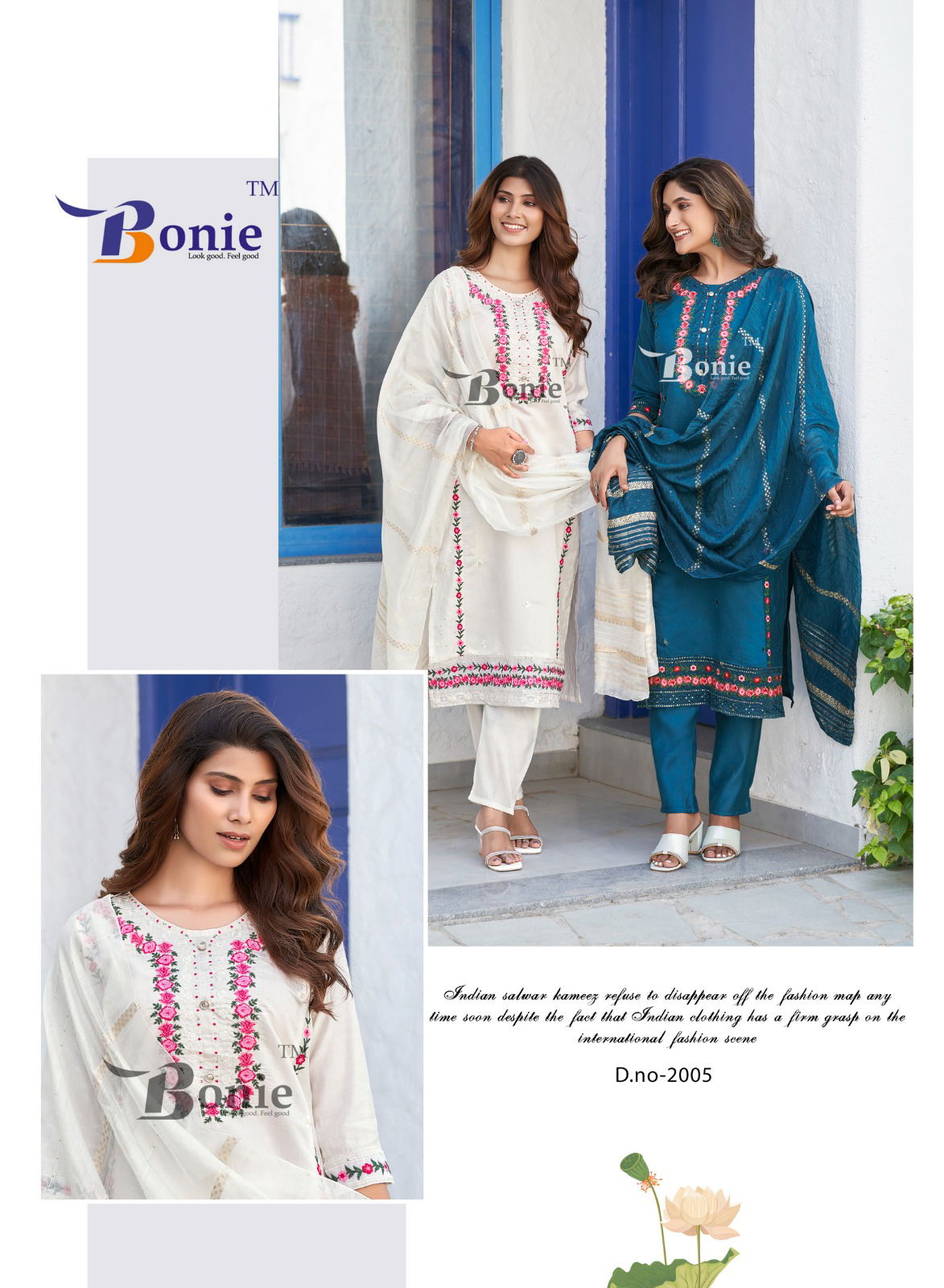 Shikha Vol 2 By Bonie Roman Silk Embroidery Kurti With Bottom Dupatta Wholesalers In Delhi
